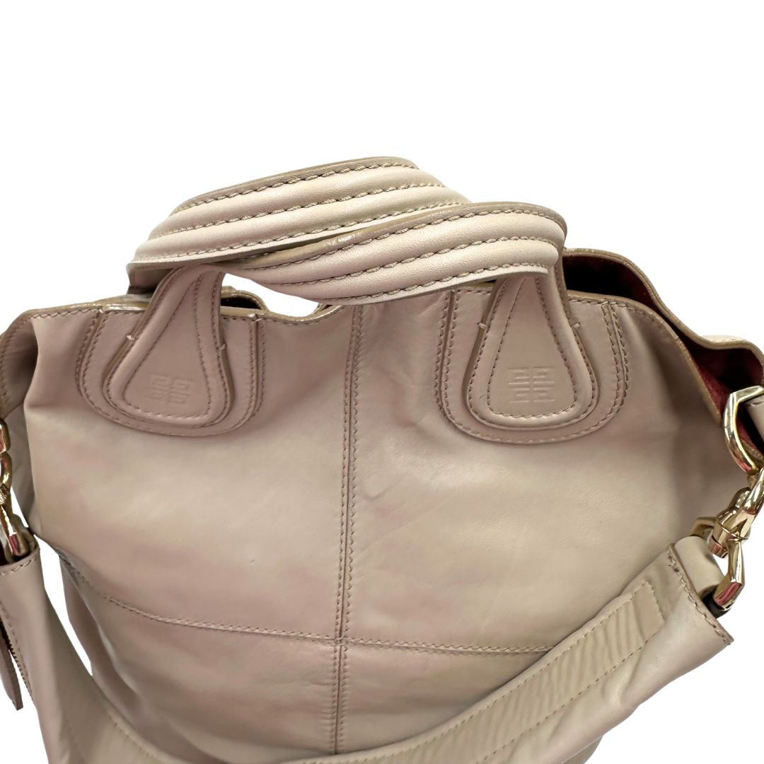 Borsa Givenchy Nightingale in pelle morbida color greige, di lusso, originale, ottime condizioni, usata.