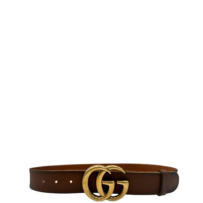  Cintura Gucci in morbida pelle color marrone bruciato, di lusso, originale, ottime condizioni, usato