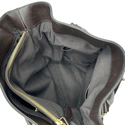 interno  Borsa Burberry in canvas tartan e finiture in pelle marroni, di lusso, originale, ottime condizioni, usata. 