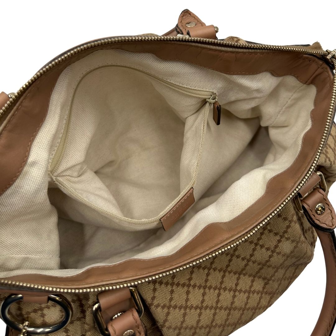 Satchel Diamante Gucci beige