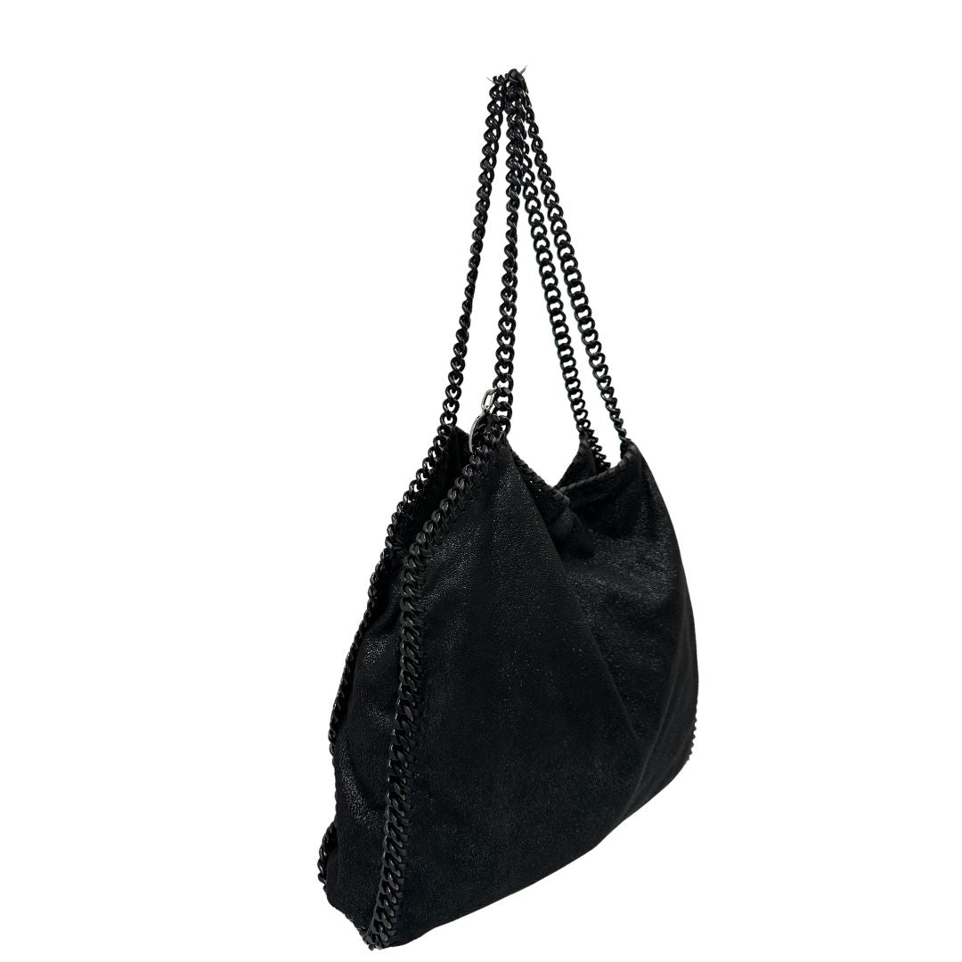 lato Borsa Falabella nella versione fold over tote, realizzata in shaggy dear, di lusso, originale, ottime condizioni, usata. 