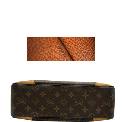 base e codice  Borsa Boulogne LV in canvas marrone monogram nella versione vintage, di lusso, originale, ottime condizioni, usata. 