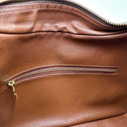 interno  Borsa Boulogne LV in canvas marrone monogram nella versione vintage, di lusso, originale, ottime condizioni, usata.