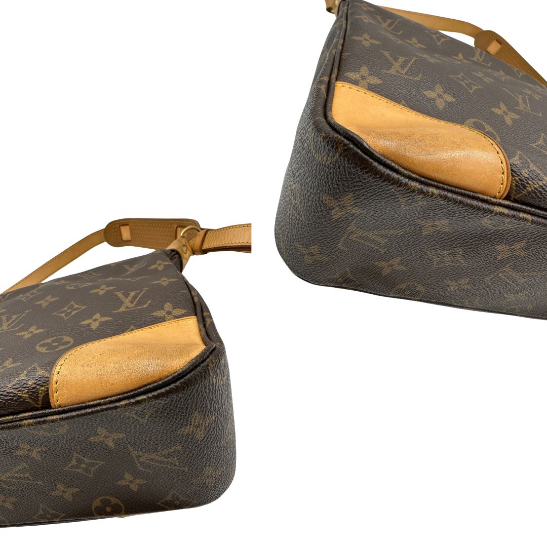 angoli Borsa Boulogne LV in canvas marrone monogram nella versione vintage, di lusso, originale, ottime condizioni, usata.