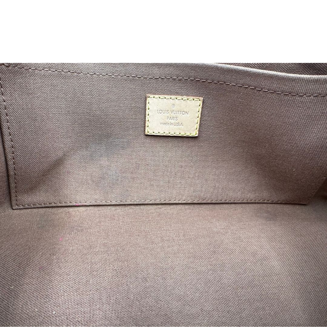 interno Borsa LV in canvas monogram e finiture in vacchetta naturale, di lusso, originale, ottime condizioni.