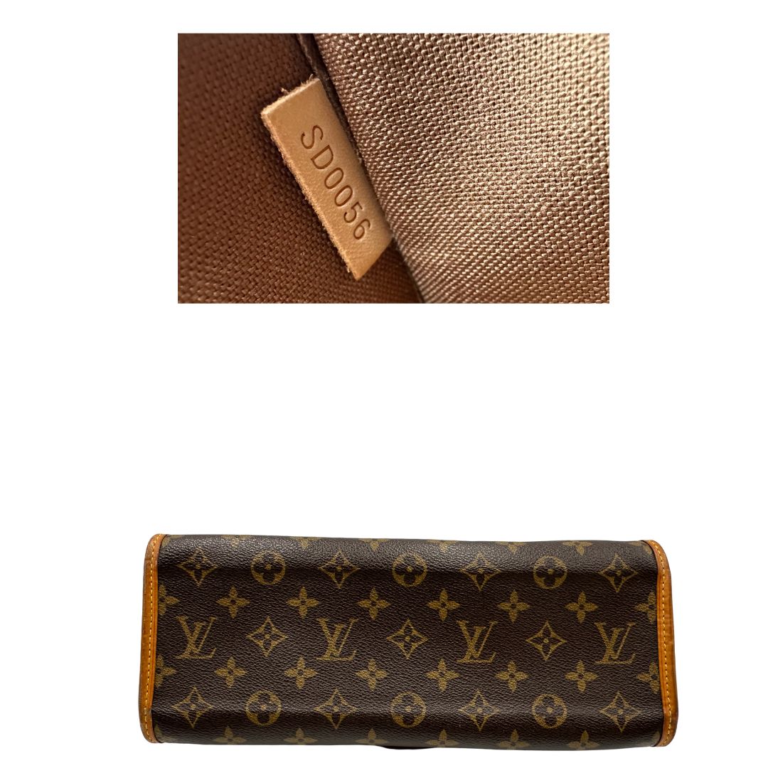 base Borsa LV in canvas monogram e finiture in vacchetta naturale, di lusso, originale, ottime condizioni. 
