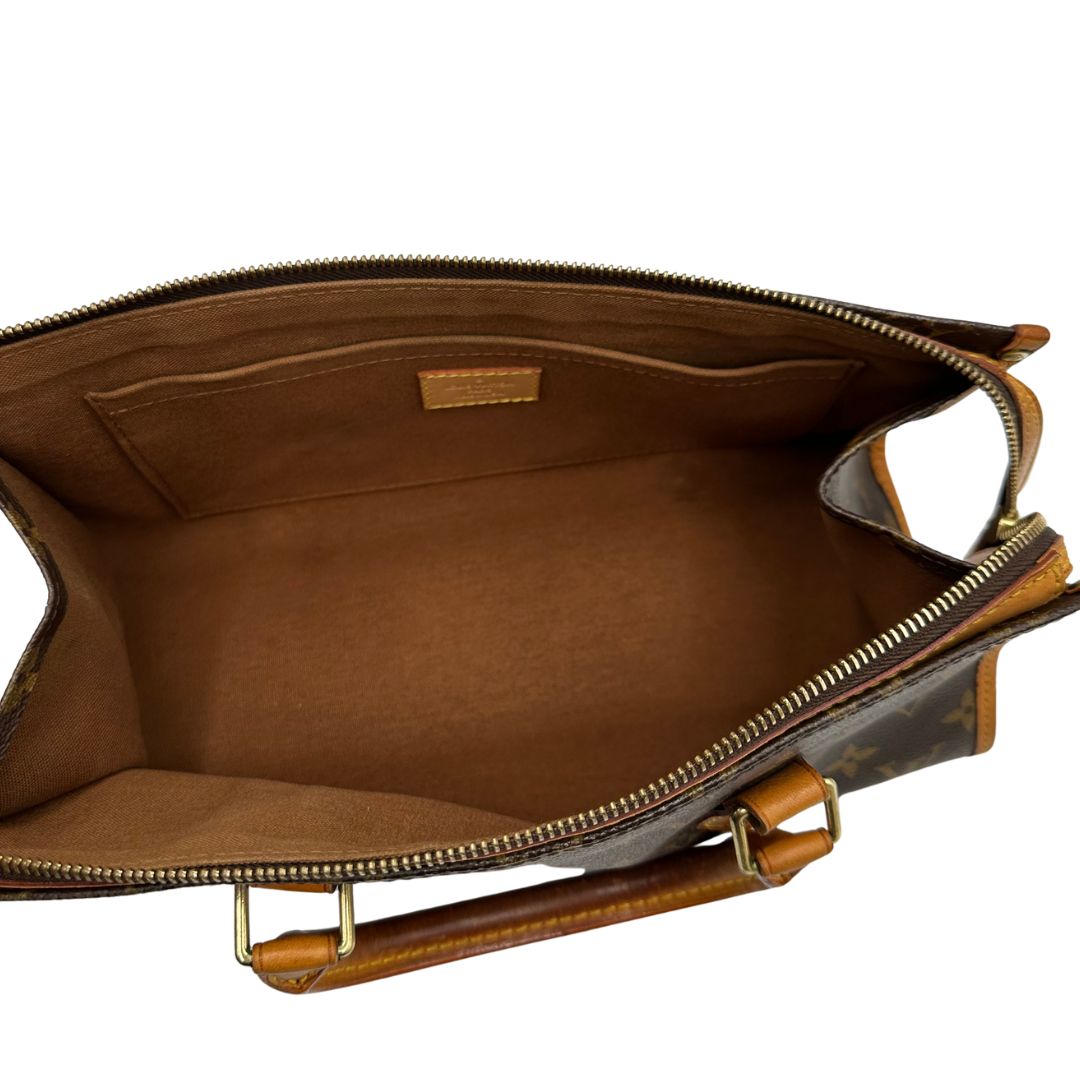 interno Borsa LV in canvas monogram e finiture in vacchetta naturale, di lusso, originale, ottime condizioni.