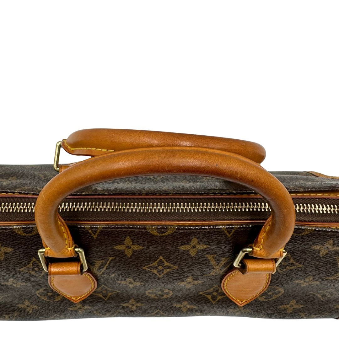 manici Borsa LV in canvas monogram e finiture in vacchetta naturale, di lusso, originale, ottime condizioni. 