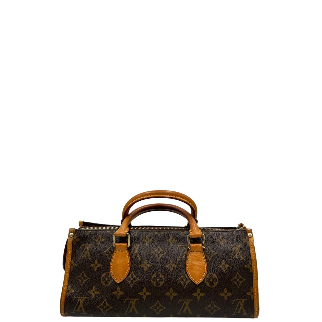 retro Borsa LV in canvas monogram e finiture in vacchetta naturale, di lusso, originale, ottime condizioni. 
