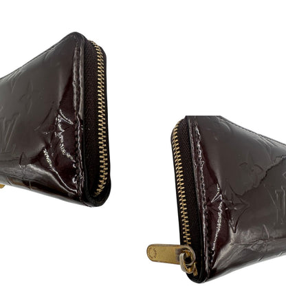 Portafoglio Louis Vuitton in pelle vernis monogram bordeaux
