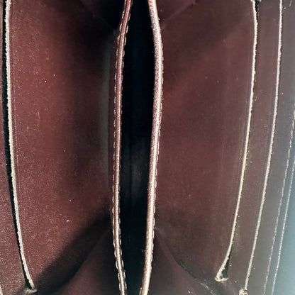 Portafoglio Louis Vuitton in pelle vernis monogram bordeaux