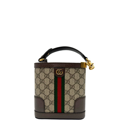 front  Borsa Gucci in canvas GG e finiture in pelle nera, di lusso, originale, eccellenti condizioni, usata  