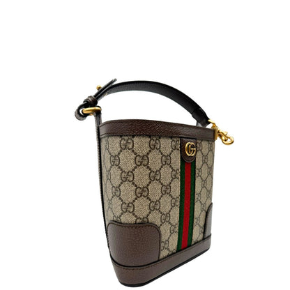 lato  Borsa Gucci in canvas GG e finiture in pelle nera, di lusso, originale, eccellenti condizioni, usata  