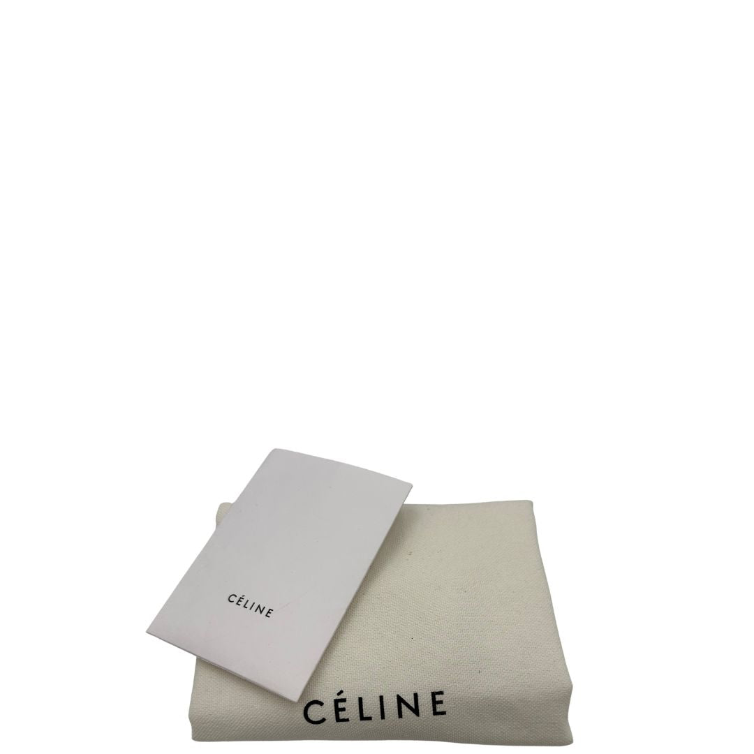 dustbag  Borsa Celine Trio in pelle color rosso corallo e hardware dorato, di lusso, originale, ottime condizioni, usata.