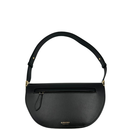 Borsa Burberry in pelle nera con hardware dorato, puoi portarla comodamente a spalla, di lusso, originale, ottime condizioni, usata.