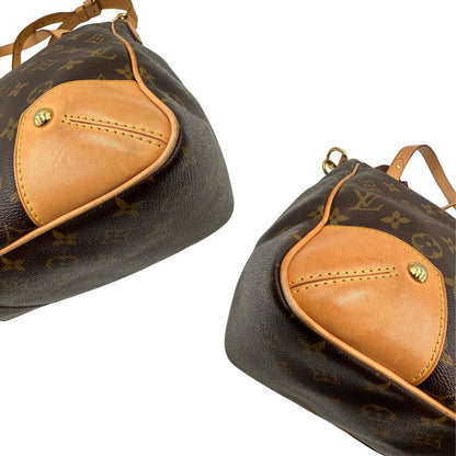 angoli  Borsa LV in canvas monogram e finiture in vacchetta naturale, di lusso, originale, ottime condizioni. 