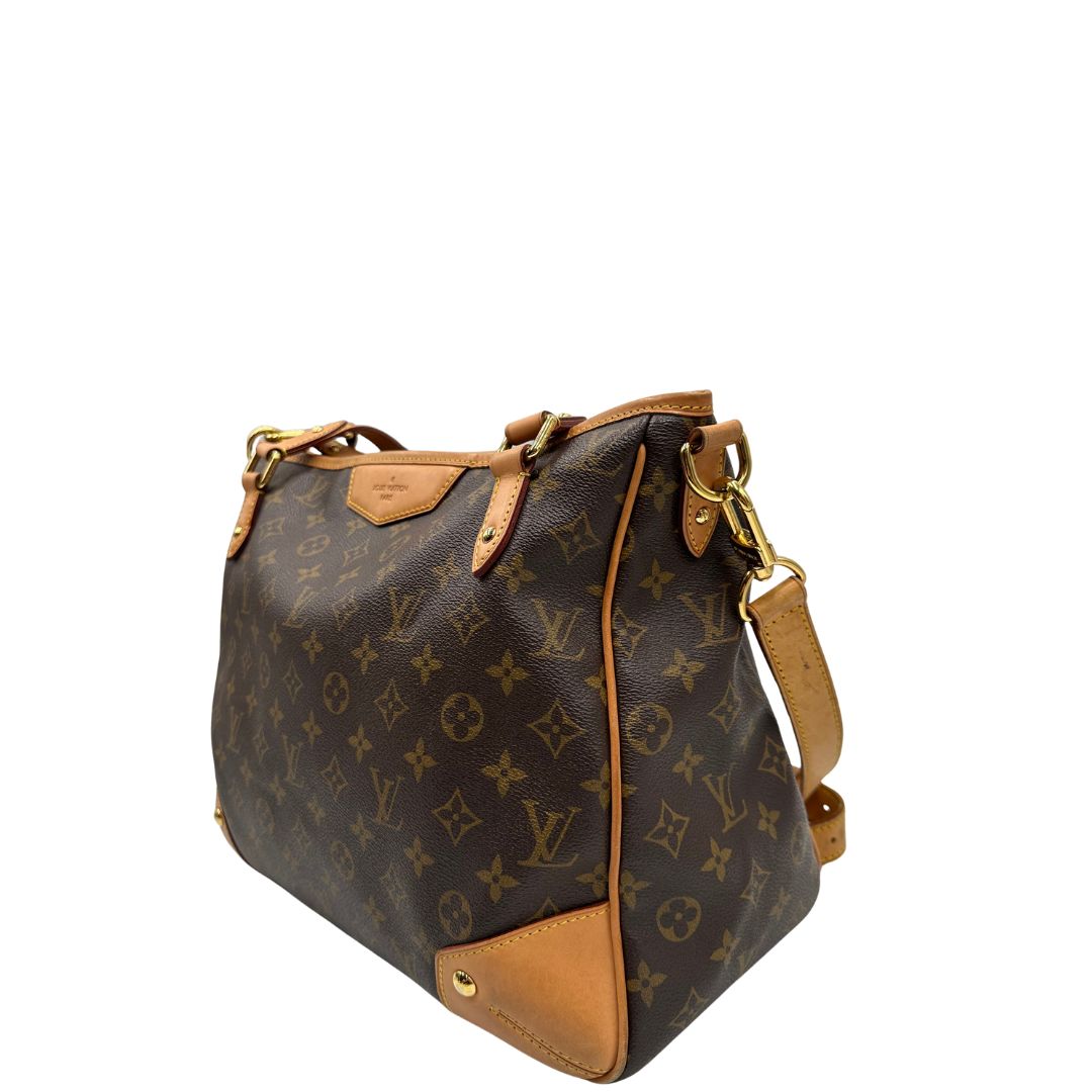 lato  Borsa LV in canvas monogram e finiture in vacchetta naturale, di lusso, originale, ottime condizioni. 