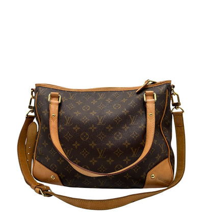 retro  Borsa LV in canvas monogram e finiture in vacchetta naturale, di lusso, originale, ottime condizioni. 