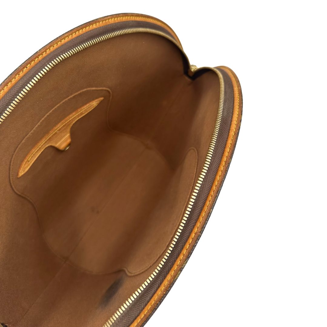 interno  Borsa LV Ellipse in canvas monogram e finiture in vacchetta naturale, nella versione a spalla, di lusso, originale, ottime condizioni, usata. 