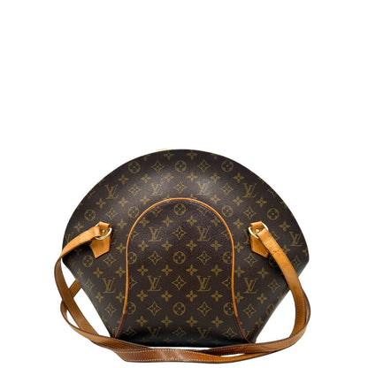 retro  Borsa LV Ellipse in canvas monogram e finiture in vacchetta naturale, nella versione a spalla, di lusso, originale, ottime condizioni, usata. 