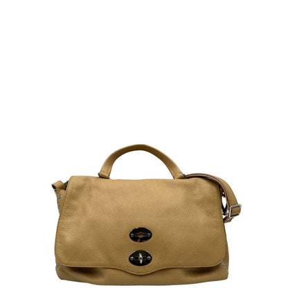 front Postina M Zanellato beige munita di una tracolla amovibile e regolabile e un manico singolo, di lusso, originale, ottime condizioni, usata. 