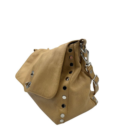lato Postina M Zanellato beige munita di una tracolla amovibile e regolabile e un manico singolo, di lusso, originale, ottime condizioni, usata. 