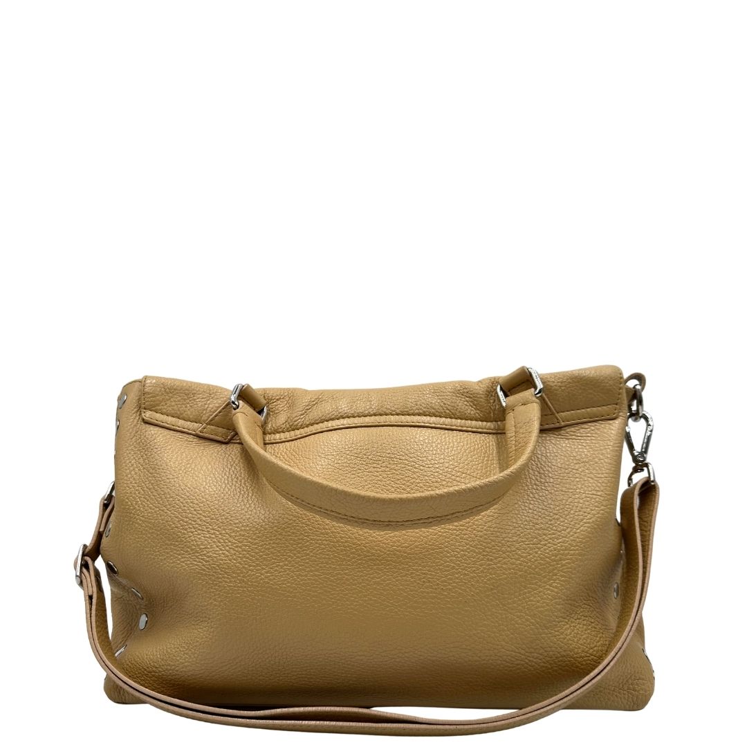 retro Postina M Zanellato beige munita di una tracolla amovibile e regolabile e un manico singolo, di lusso, originale, ottime condizioni, usata. 