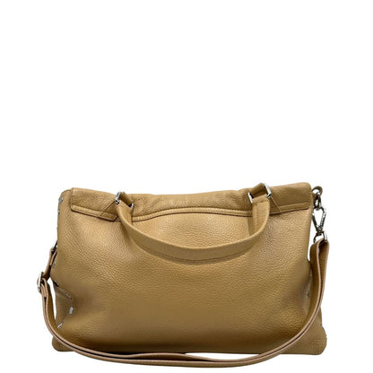 retro Postina M Zanellato beige munita di una tracolla amovibile e regolabile e un manico singolo, di lusso, originale, ottime condizioni, usata. 