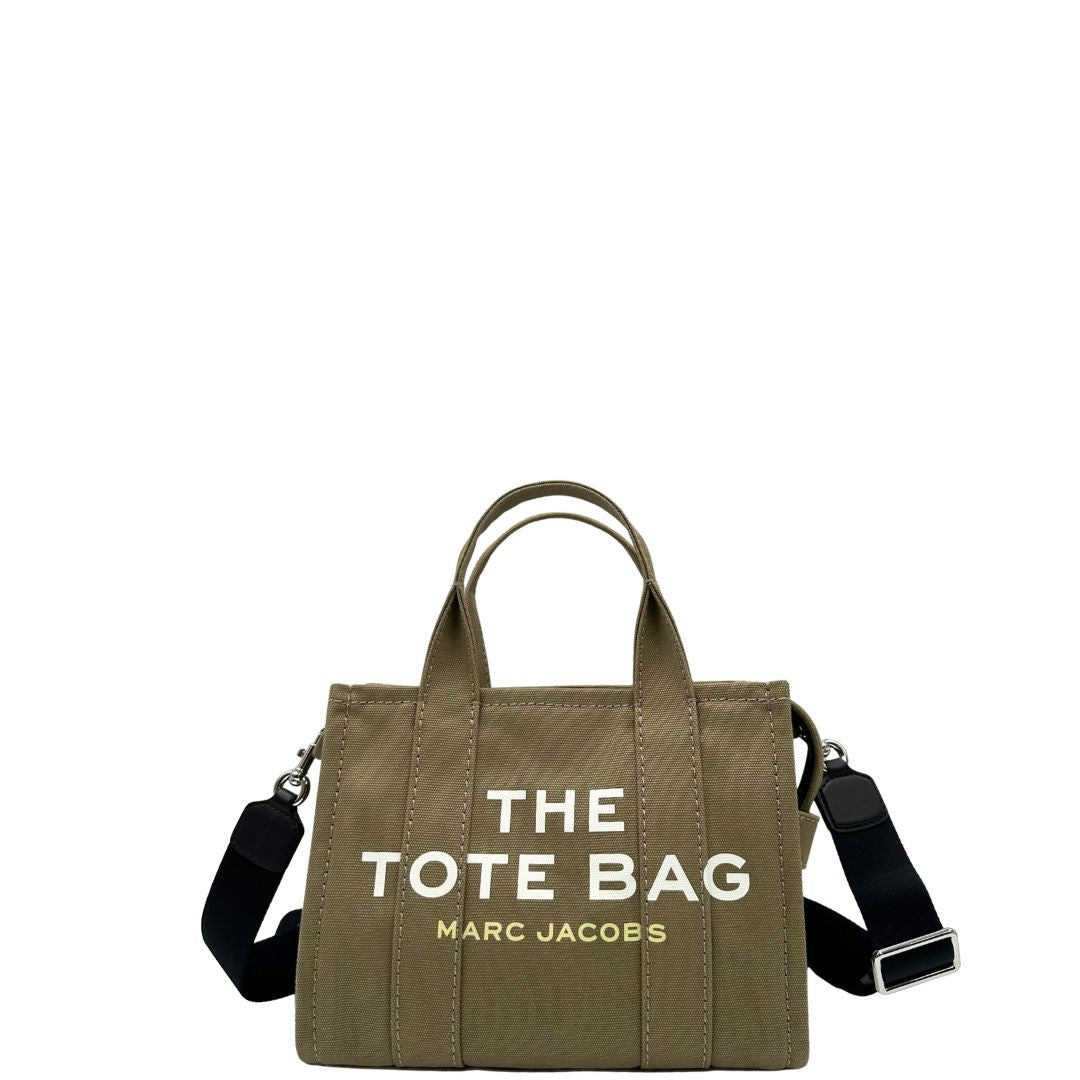 front Borsa Marc Jacobs in tessuto verde nella versione small, di lusso, originale, eccellenti condizioni. 