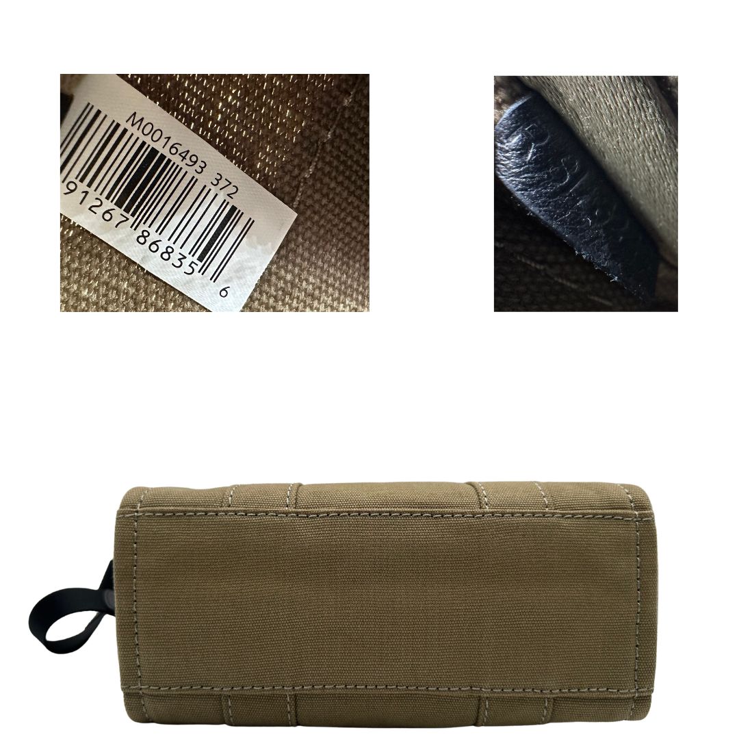 base Borsa Marc Jacobs in tessuto verde nella versione small, di lusso, originale, eccellenti condizioni.