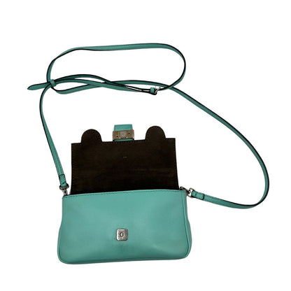 interno  Baguette Fendi Monster in pelle color turchese 