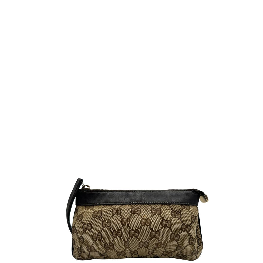 Borsa Gucci realizzata in tessuto beige con motivo GG di lusso, originale, ottime condizioni