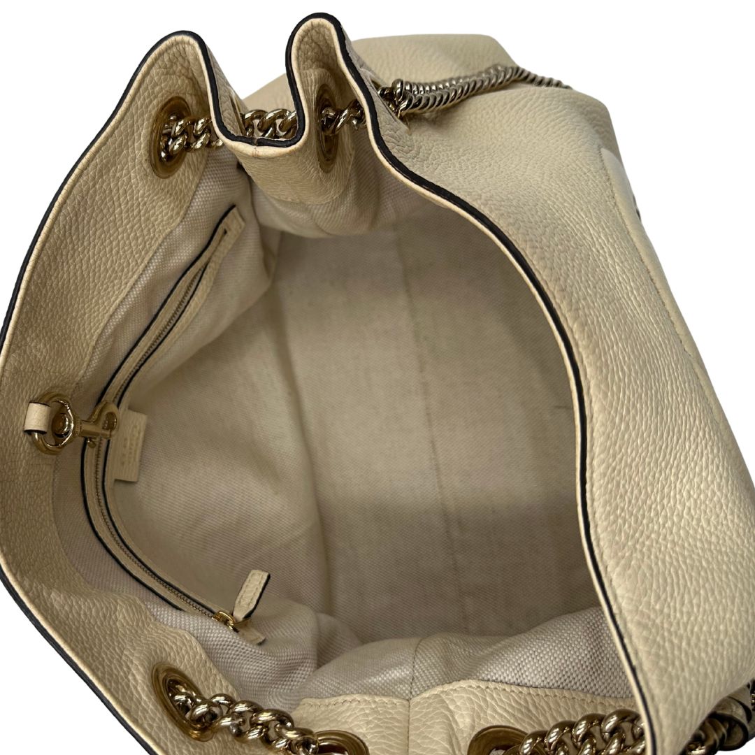 Borsa Gucci Soho avorio