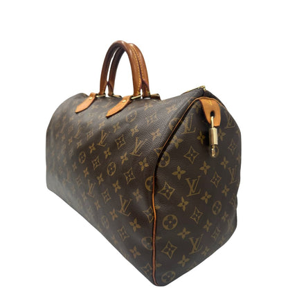 lato Speedy Louis Vuitton in canvas marrone monogram nella misura 40, di lusso, originale, ottime condizioni, usato. 