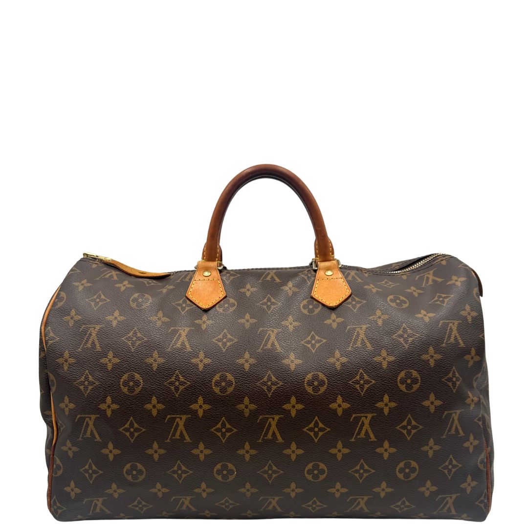 retro Speedy Louis Vuitton in canvas marrone monogram nella misura 40, di lusso, originale, ottime condizioni, usato. 