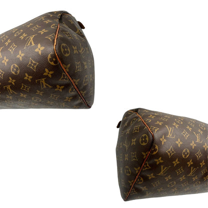 angoli Speedy Louis Vuitton in canvas marrone monogram nella misura 40, di lusso, originale, ottime condizioni, usato. 