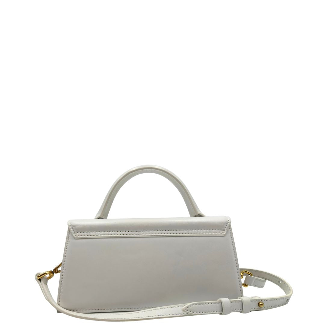 retro Borsa Jacquemus Le Chiquito color bianco gesso nella versione Long. , di lusso, originale, ottime condizioni. 