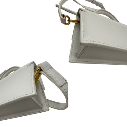 angoli Borsa Jacquemus Le Chiquito color bianco gesso nella versione Long. , di lusso, originale, ottime condizioni. 