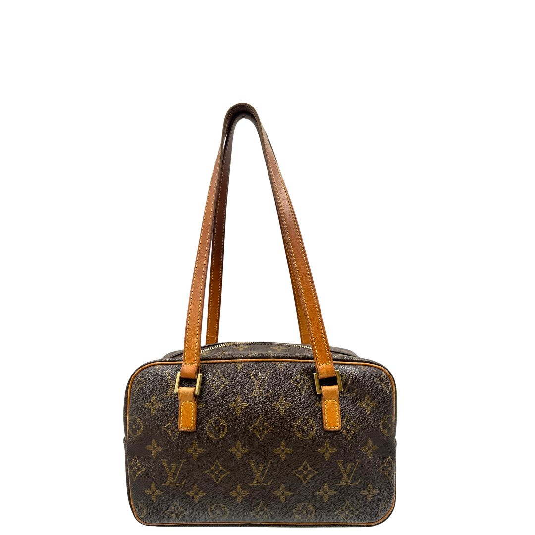 Retro, Louis Vuitton Cite in canvas monogram marrone e hardware dorato; Indossabile a spalla. Originale, usata, di lusso, in ottime condizioni.
