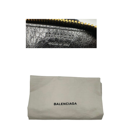 Borsa Balenciaga in pelle Arena nera con hardware dorato e doppi manici stondati, di lusso, originale, ottime condizioni, usata.