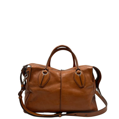 Borsa Tod's in pelle marrone indossabile a tracolla, a spalla o a mano, di lusso, originale, ottime condizioni.
