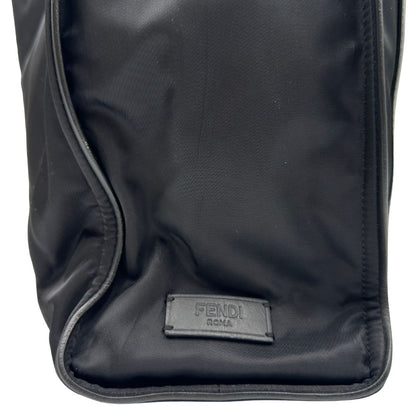 Borsa Fendi Monster in nylon e pelle nera con iconico motivo Monster