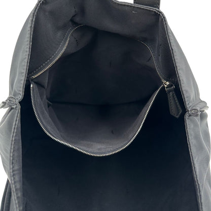 Borsa Fendi Monster in nylon e pelle nera con iconico motivo Monster