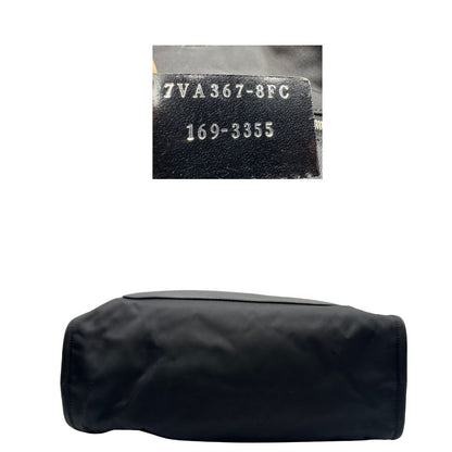 Borsa Fendi Monster in nylon e pelle nera con iconico motivo Monster