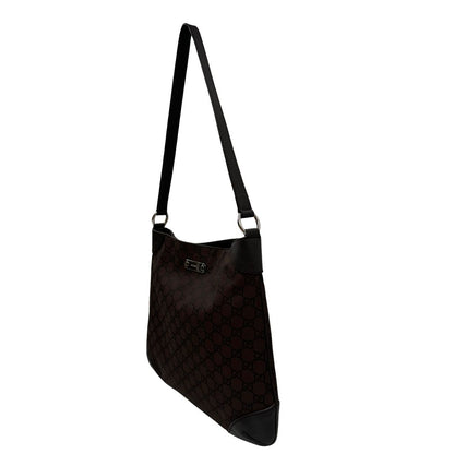 Borsa Gucci in tessuto GG marrone con finiture in pelle tono su tono, di lusso, originale, ottime condizioni