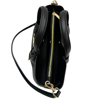 interno Tote Carson M.K. in pelle nera e hardware dorato, di lusso, originale, ottime condizioni, usata.