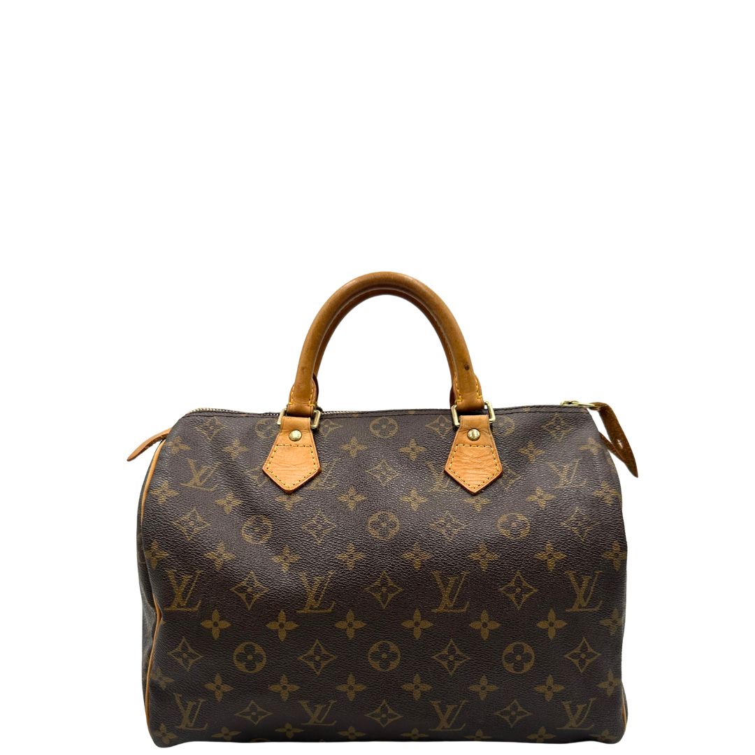 front Bauletto Speedy 30 LV in canvas marrone monogram, di lusso, originale, ottime condizioni, usata.