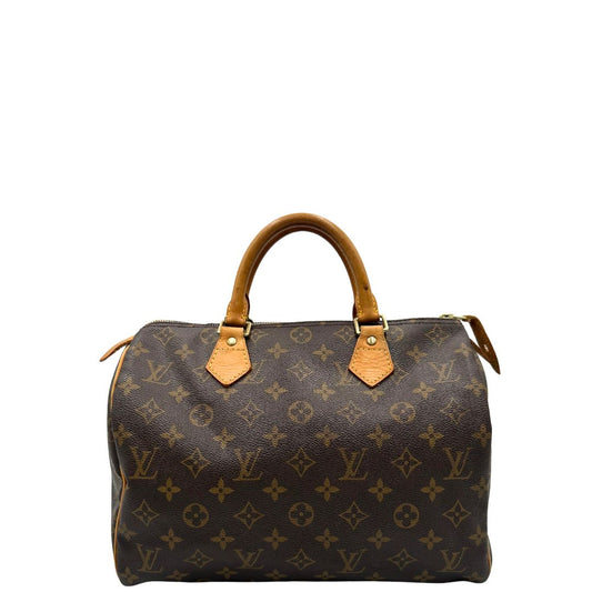 front Bauletto Speedy 30 LV in canvas marrone monogram, di lusso, originale, ottime condizioni, usata.