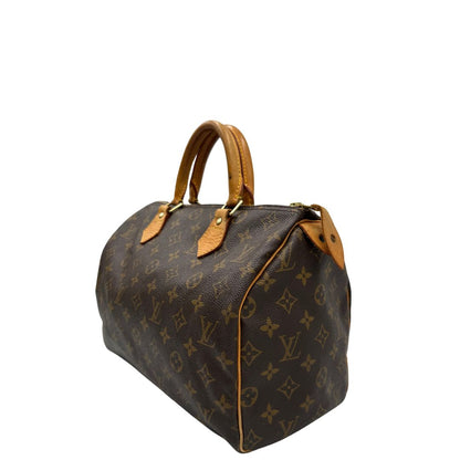 lato Bauletto Speedy 30 LV in canvas marrone monogram, di lusso, originale, ottime condizioni, usata. 
