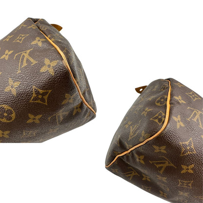 angoli Bauletto Speedy 30 LV in canvas marrone monogram, di lusso, originale, ottime condizioni, usata.